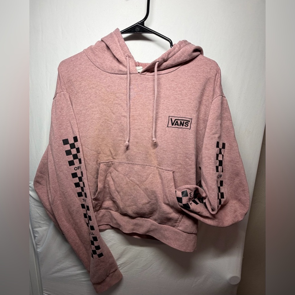 Vans Women's Pink Checkered Hoodie